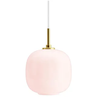 Louis Poulsen VL 45 Radiohus Pendelleuchte Ø 175 Brass/glossy pale rose glass