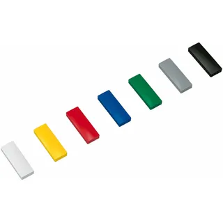 Magnete Papiertiger Rechteck Größe (B x H): 54 x 19 mm, Haftmagnete für Whiteboard, Kühlschrankmagnet, Magnettafel, Magnetwand, Magnet Rund (Sortiert, (B x H): 54 x 19 mm | 10er Pack)