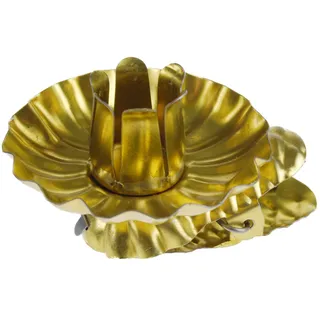 hdg 30er Set Baumkerzenhalter für Weihnachtsbaum - Kerzenhalter Gold in Zapfenform mit Clip - Made in Germany