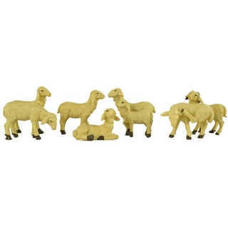 Krippenursel Krippen-Zubehör Handbemalte Krippenfiguren Schafe 7-tlg., (Spar Set, 7 teilig) 4.5 cm