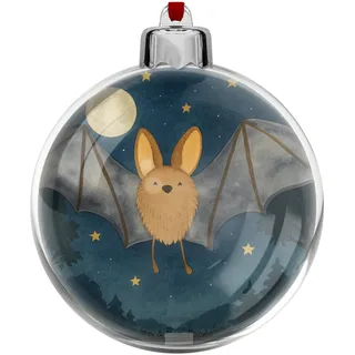 Mr. & Mrs. Panda christbaumkugel Fledermaus Flügel Design - Geschenk, christbaumkugeln, Lustige Sprüche, Plastik Weihnachtskugel, weihnachtshänger, weihnachtskugeln, dekohänger