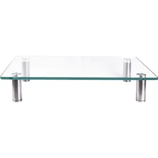 Monitorerhöhung Bildschirmerhöhung Tisch TV Aufsatz Monitor Glas 38,5x11x24cm - Transparent
