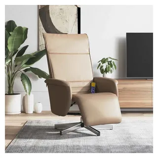 vidaXL Massagesessel mit Fußteil Kunstleder 86,5 x 107,5 x 0 cm Braun