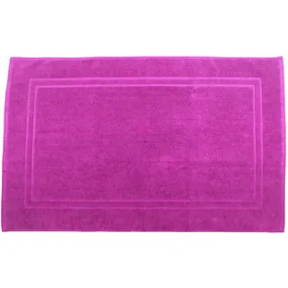 Julie Julsen Badvorleger 70 x 120 cm Premium Qualität 900 gm2 in aktuellen Farben und 4 Größen aus Baumwolle Badematte Badteppich Duschvorleger Design Doppel Rahmen Pink