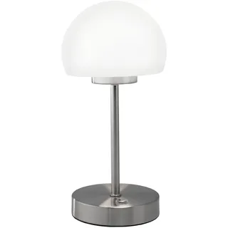 casa NOVA LED-Tischlampe CORBY, Silberfarben - Metall - H 29 cm - Touch-Dimmer