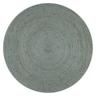 vidaXL Handwebteppich Rund 90 x 90 cm Olivgrün