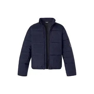 EA7 Herren Steppjacke blau Mikrofaser unifarben, blau, Herbst/Winter 2024/2025