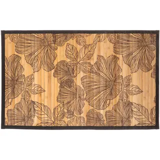5five simply smart 5five - bambus latte teppich 50x80cm Black flora" schwarz