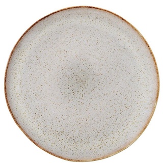 Bloomingville Teller Sandrine Plate, 28,5 cm, Keramik, Teller, Essteller, flach, handgefertigt, dänisches Design, grau grau