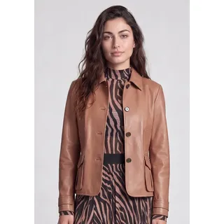 MARC AUREL Lederimitat-Blazer aus weichem Faux Leather beige 38