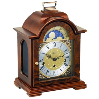Hermle Uhrenmanufaktur Tischuhr, Holz, Nussbaum Braun, 30cm x 21cm x 14cm
