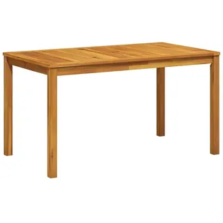 vidaXL Akazienholz Massiv Gartentisch Rustikal Witterungsbeständig Esstisch Holztisch Terrassentisch Tisch Gartenmöbel Balkontisch 140x80x74cm