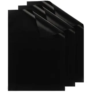 GOURMEO Backmatte Grillunterlage Set mit Antihaftbeschichtung - 3-teilig, Silikon (1-tlg), Grillmatte 3er Set mit Antihaftbeschichtung schwarz