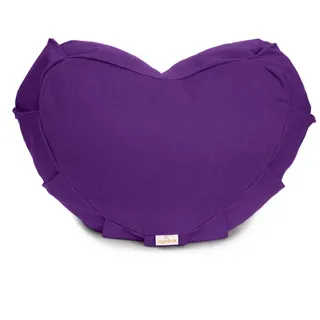 yogabox Yogakissen Meditationskissen Zafu ZEN Halbmond BASIC mit ZIP, robust, anpassbare Füllmenge lila