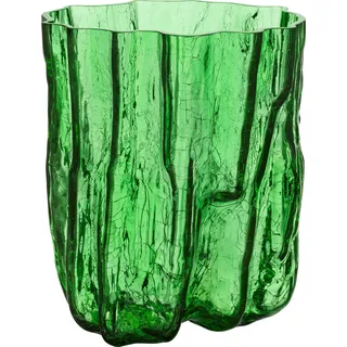 Crackle Vase 27 cm grün Kristall