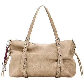 DESIGUAL Half Logo Lanuza Shopper Synthetik Beige