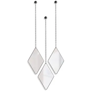 UMBRA 3-teiliges Wandspiegel-Set DIMA rautenförmig je 28,7 x 17,7 cm