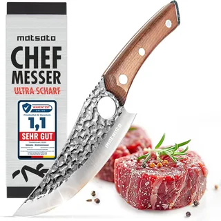 Matsato Küchenmesser Scharf, Klingenlänge 15 cm Profi, Original Kochmesser für Küche, Profi Messer aus Japanischem Stahl, Knife Perfekt zum Schneiden und Zerkleinern