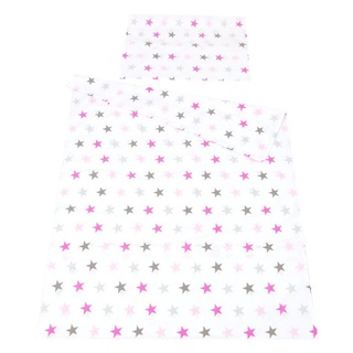 Kinderbettwäsche »BABYLUX Kinderbettwäsche 2Tlg. 100 x 135 cm Bettwäsche Bettbezug Baby«, BabyLux, 93. Sterne Rosa rosa