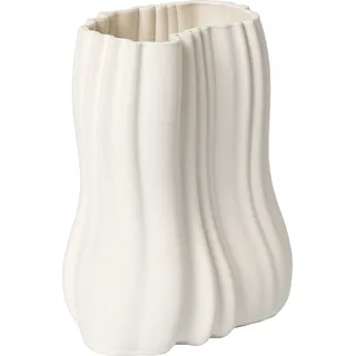 Ferm Living - Moire Vase, 20 cm, gebrochenes Weiß,