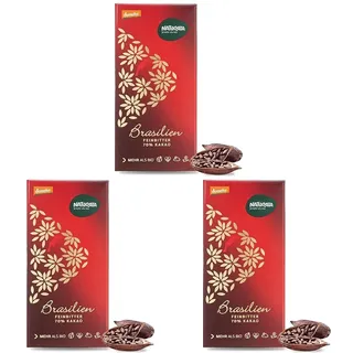 Naturata Bio Feinbitter Schokolade 70% Kakao - 80 g Tafel | Trinitario Edelkakao aus Brasilien | Vegan & Demeter-zertifiziert | Premium Feinbitterschokolade hergestellt in der Schweiz (Packung mit 3)