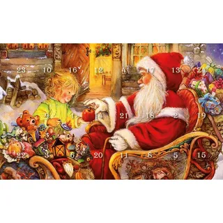 Krebs Glas Lauscha Adventskalender Santa im Haus