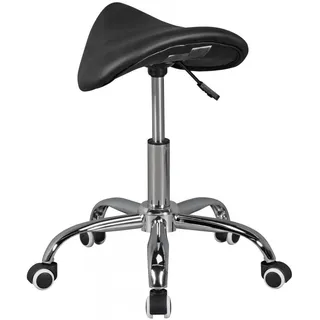 AMSTYLE Sattelhocker Kunstleder Schwarz