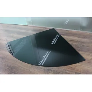 ECOfoxx Funkenschutzplatte Viertelkreis 120 x 120 cm Glas schwarz