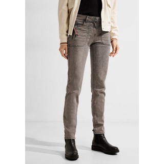 Cecil Slim-fit-Jeans Damenjeans Style Toronto Mit modischer Waschung, Tasche seitlich mit Zipper braun