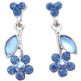 Mugello Paar Ohrhänger Fiori Ohrhänger blau elegant festlich blau