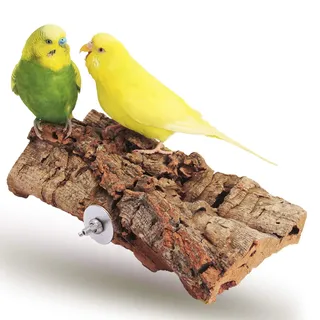 Vogelgaleria Vogelgaleria® Tolles Korksitzbrett groß für Vögel Wellensittich Kork Sitzbrett 20x10 cm als perfektes Zubehör im Käfig | Kork Rinde ist EIN großartiges Spielzeug für Nymphensittich und Papagei