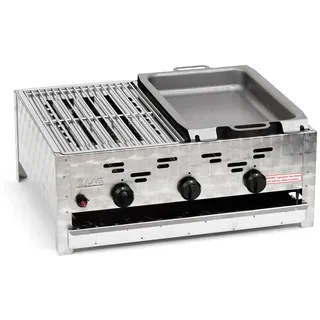 Edelstahl-Brenner Gasgrill Gasbräter 3-flammig 11kW Gastro BBQ Neu GT3