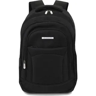 Zagatto 38L Rucksack für Damen und Herren Schule Arbeit & Sport, 17-Zoll-Laptop-Rucksack, Schwarz, sicher und komfortabel - Schwarz