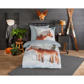 Muller Textil Scarlet Mehrfarbig Baumwolle Flanell 135 x 200 cm + 80 x 80 cm