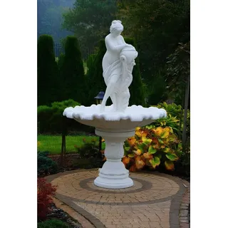 JVmoebel Gartenbrunnen Zierbrunnen Springbrunnen Skulptur Brunnen Garten Fontaine Teich 229cm, (1 tlg), Made in Europa weiß