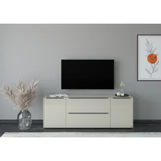 Set One by Musterring Reno Lowboard 182x63 cm Beige/Glas