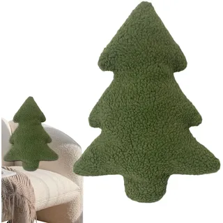 Kasmole Weihnachtsbaum-Wurfskissen,Winter-reizendes Lendenkissen-Kissen-Kissen - Weihnachtsdekorative Kissen, weihnachtsbaumförmige Bettwäschedekorationen