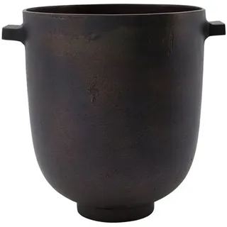 House Doctor Blumentopf Foem, Höhe 24 cm, ∅ 20 cm, Messingbraun