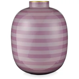 Pip Studio Home Deco Stripes Metal Vase lila 32cm