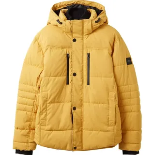 Tom Tailor Jacke Wintersteppjacke mit abnehmbarer Kapuze - Gelb - XL