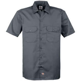 Dickies Kurzarmhemd - Short Sleeve Work Shirt - M bis 3XL - für Männer - Größe XXL - charcoal - XXL