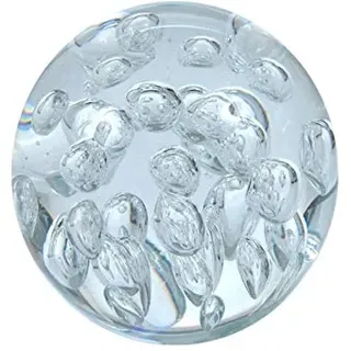 Traumkugel 210 klar mit Luftblasen ca. 9,5cm - Glaskugel, Briefbeschwerer