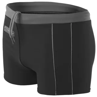 Aquarti Badehose Aquarti Herren Badehose Kurz mit Kontrastpaspel grau|schwarz 3XL