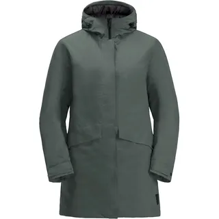 Jack Wolfskin Damen Manteau Tempelhof W Jacke, Schiefergrau/Grün, XX-Large - XXL