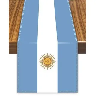 Tischläufer Argentinien Flagge 30x180cm Samt Digitaldruck Doppelnähte