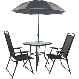 VCM Gartenmöbel-Set 3-tlg. Anthrazit