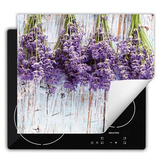 DarHaus Herdabdeckplatte Küche Ceranfeld, Holz - Lavendel, 60x52 cm