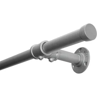 GARDINIA Vorhangstange Industrial Home 1-läufig Ø 25 mm 240 cm Silber