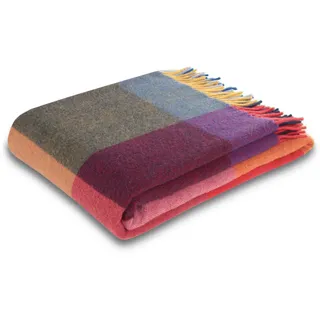 Wohndecke Soft Impression im Doubleface-Look, Biederlack, Baumwolle-Kaschmir-Mix bunt 130 cm x 170 cm