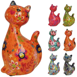 netproshop Spardose Katze aus Keramik Pomme Pidou, Auswahl:KatzeCaramel/Blumengesichter